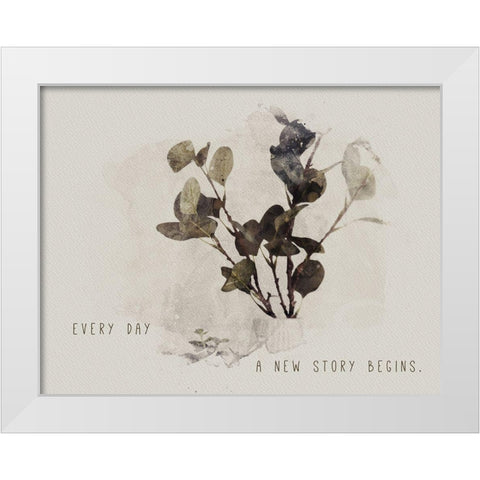 Every Day White Modern Wood Framed Art Print by JMB Designs