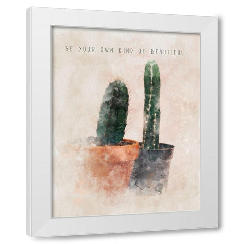 Be Your Own White Modern Wood Framed Art Print by JMB Designs