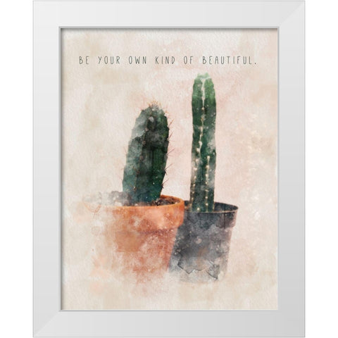 Be Your Own White Modern Wood Framed Art Print by JMB Designs