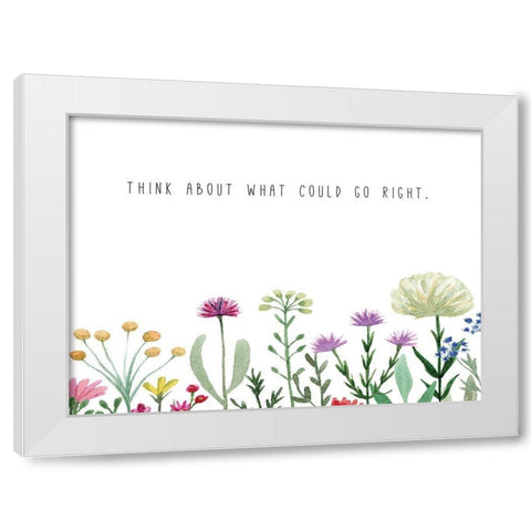 Think About What Could White Modern Wood Framed Art Print by JMB Designs