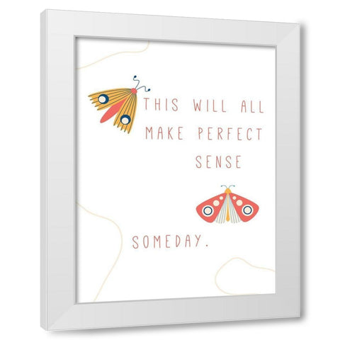 Someday White Modern Wood Framed Art Print by JMB Designs