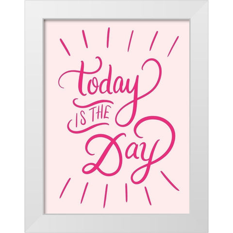 Today White Modern Wood Framed Art Print by Batista, Dee