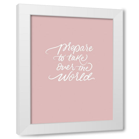 Prepare White Modern Wood Framed Art Print by Batista, Dee