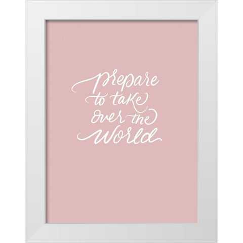 Prepare White Modern Wood Framed Art Print by Batista, Dee