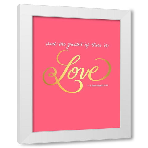 Greatest of All White Modern Wood Framed Art Print by Batista, Dee