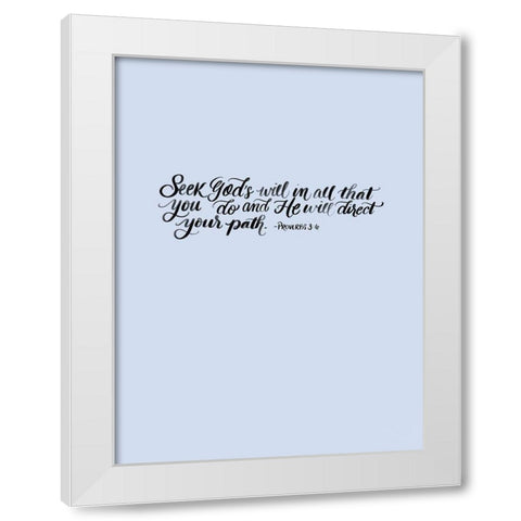 Seek White Modern Wood Framed Art Print by Batista, Dee