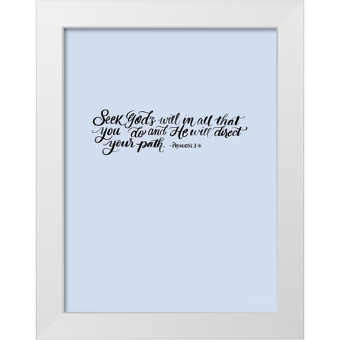 Seek White Modern Wood Framed Art Print by Batista, Dee