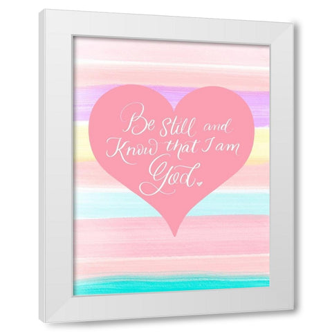 Be Still White Modern Wood Framed Art Print by Batista, Dee