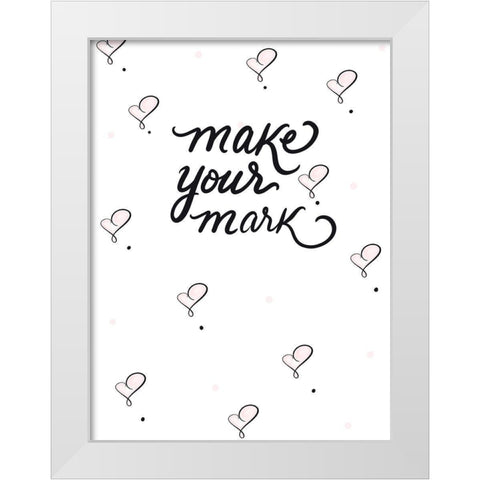 Mark White Modern Wood Framed Art Print by Batista, Dee