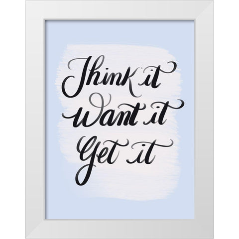 Think It White Modern Wood Framed Art Print by Batista, Dee