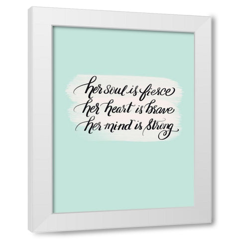 Her Soul White Modern Wood Framed Art Print by Batista, Dee