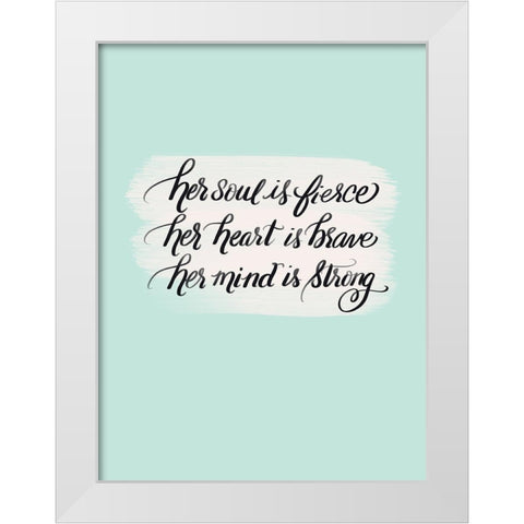 Her Soul White Modern Wood Framed Art Print by Batista, Dee