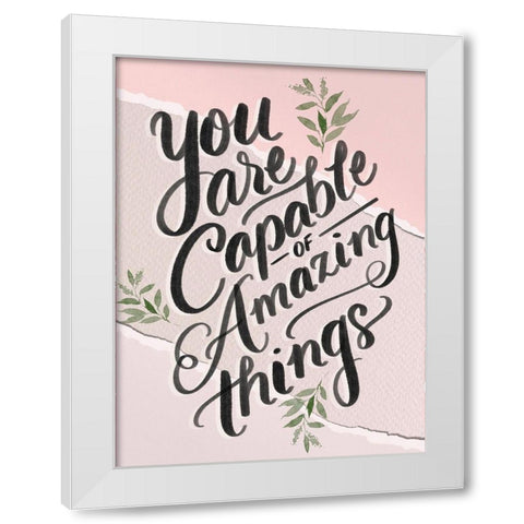 Amazing White Modern Wood Framed Art Print by Batista, Dee