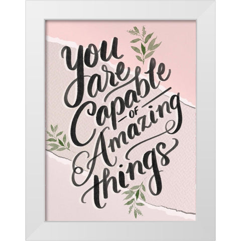 Amazing White Modern Wood Framed Art Print by Batista, Dee