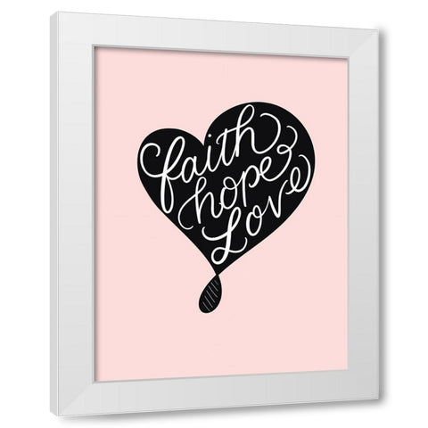 Faith White Modern Wood Framed Art Print by Batista, Dee