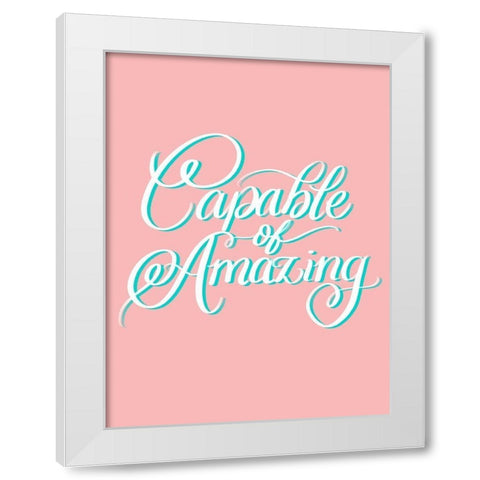 Capable White Modern Wood Framed Art Print by Batista, Dee