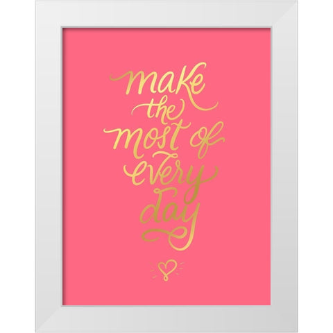 Every Day White Modern Wood Framed Art Print by Batista, Dee