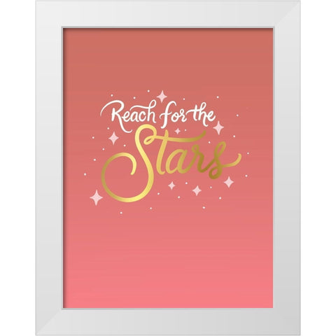 Stars White Modern Wood Framed Art Print by Batista, Dee