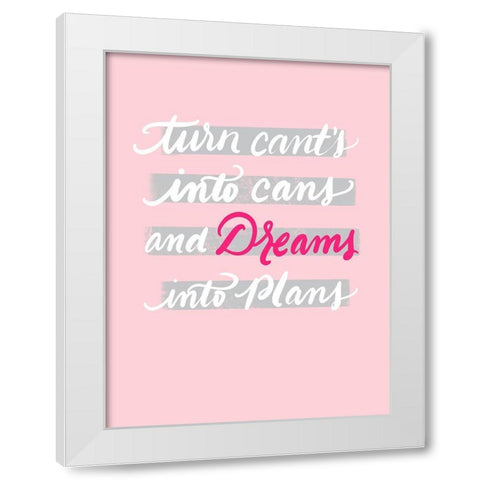 Dreams White Modern Wood Framed Art Print by Batista, Dee