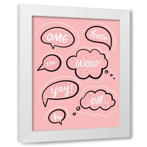 Words White Modern Wood Framed Art Print by Batista, Dee