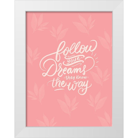 The Way White Modern Wood Framed Art Print by Batista, Dee