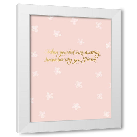 Started White Modern Wood Framed Art Print by Batista, Dee