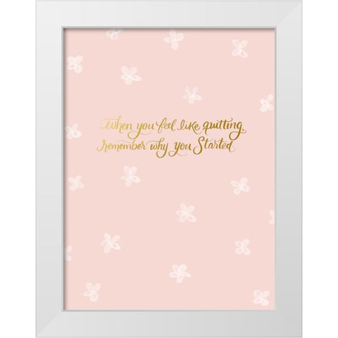 Started White Modern Wood Framed Art Print by Batista, Dee