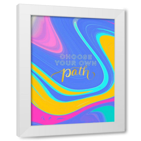 Path White Modern Wood Framed Art Print by Batista, Dee