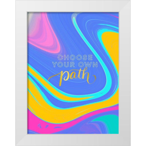 Path White Modern Wood Framed Art Print by Batista, Dee