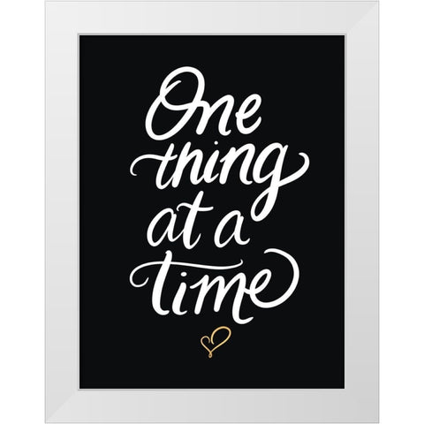Time White Modern Wood Framed Art Print by Batista, Dee