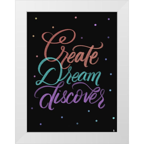 Create White Modern Wood Framed Art Print by Batista, Dee