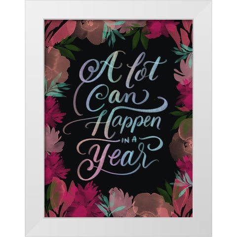 Year White Modern Wood Framed Art Print by Batista, Dee