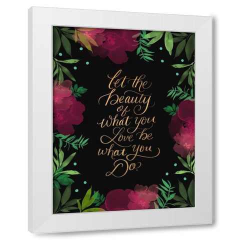 Beauty White Modern Wood Framed Art Print by Batista, Dee