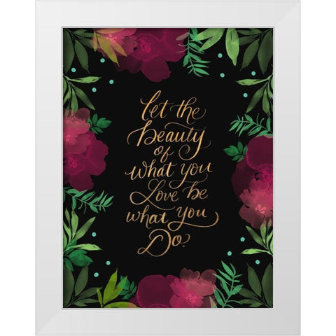 Beauty White Modern Wood Framed Art Print by Batista, Dee