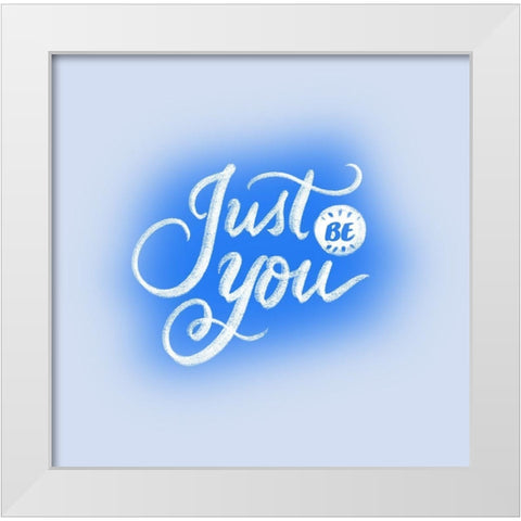 Just You White Modern Wood Framed Art Print by Batista, Dee
