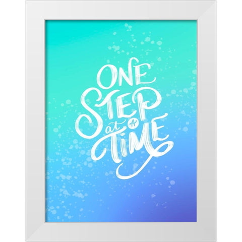 Step White Modern Wood Framed Art Print by Batista, Dee