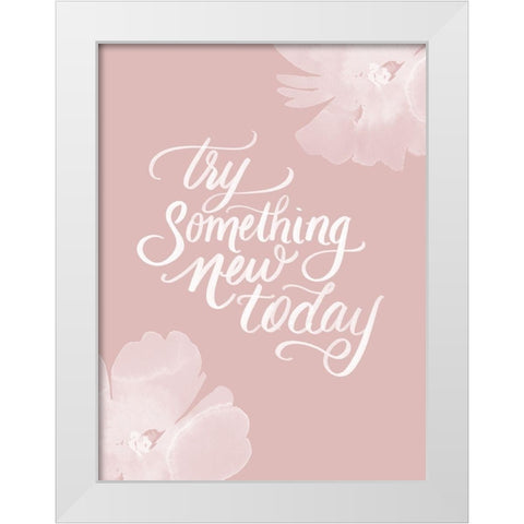Try White Modern Wood Framed Art Print by Batista, Dee