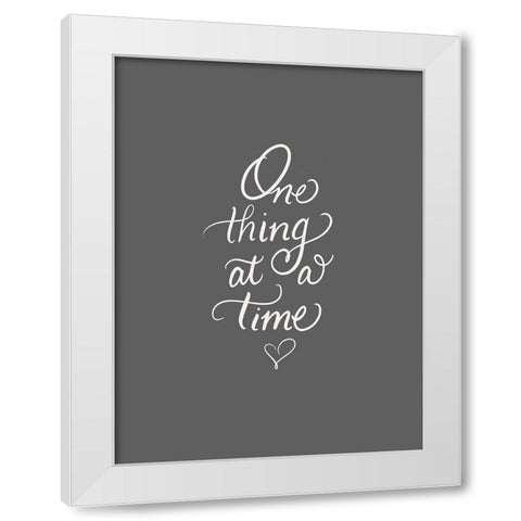 One White Modern Wood Framed Art Print by Batista, Dee