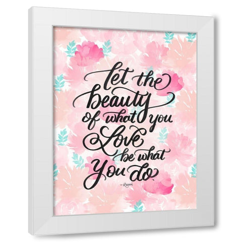 Beauty White Modern Wood Framed Art Print by Batista, Dee