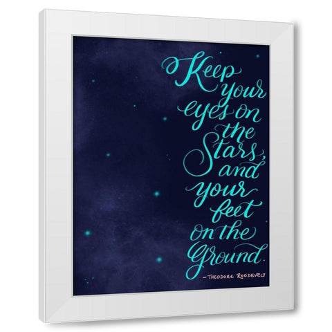 Keep White Modern Wood Framed Art Print by Batista, Dee