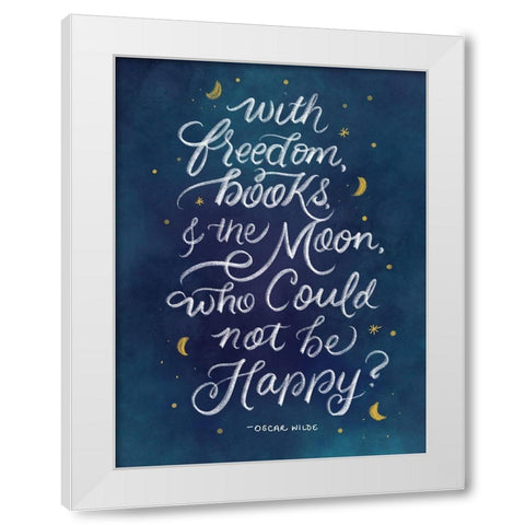 Freedom White Modern Wood Framed Art Print by Batista, Dee