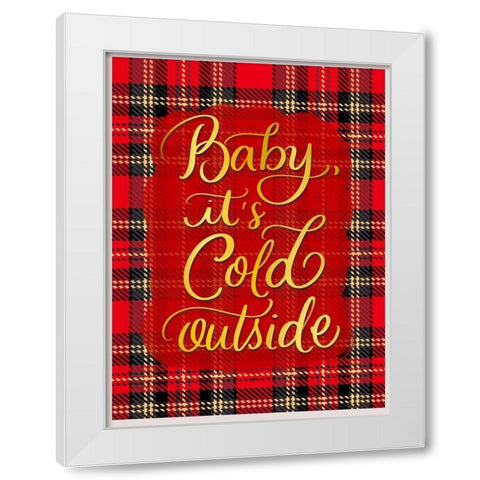 Its Cold White Modern Wood Framed Art Print by Batista, Dee