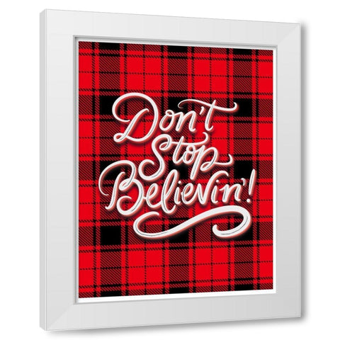 Believin White Modern Wood Framed Art Print by Batista, Dee