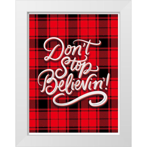 Believin White Modern Wood Framed Art Print by Batista, Dee