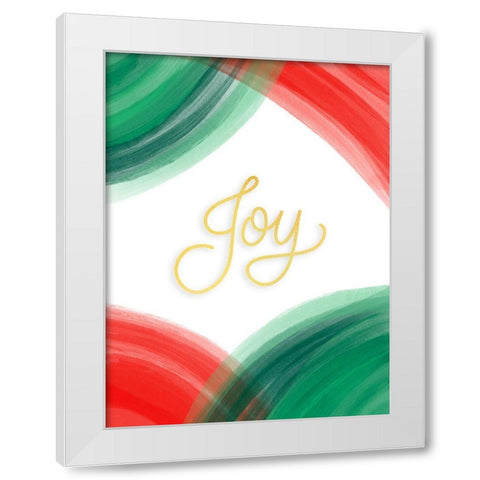 Joy White Modern Wood Framed Art Print by Batista, Dee
