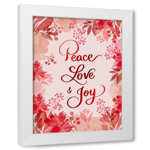 Peace White Modern Wood Framed Art Print by Batista, Dee