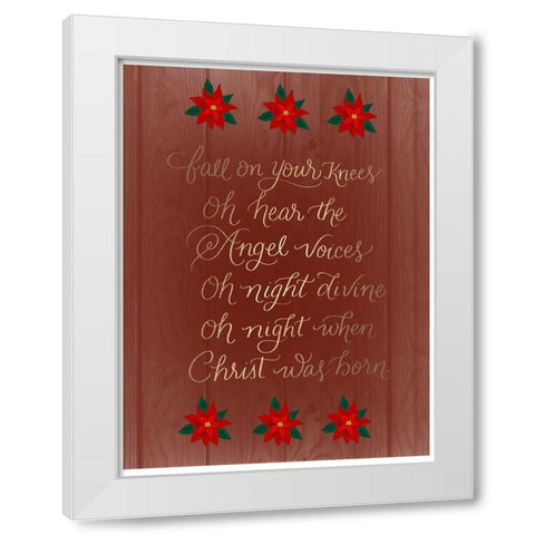 Fall on Your Knees White Modern Wood Framed Art Print by Batista, Dee