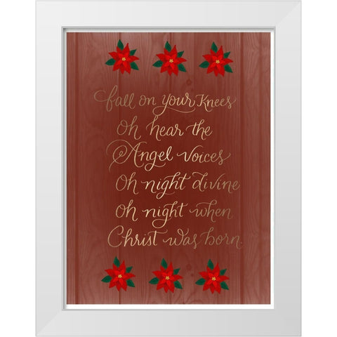 Fall on Your Knees White Modern Wood Framed Art Print by Batista, Dee