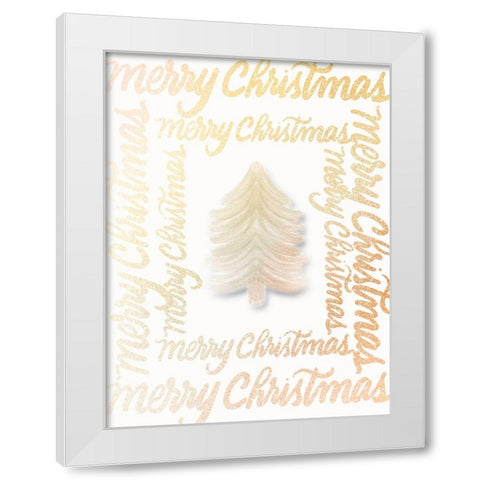 Christmas White Modern Wood Framed Art Print by Batista, Dee