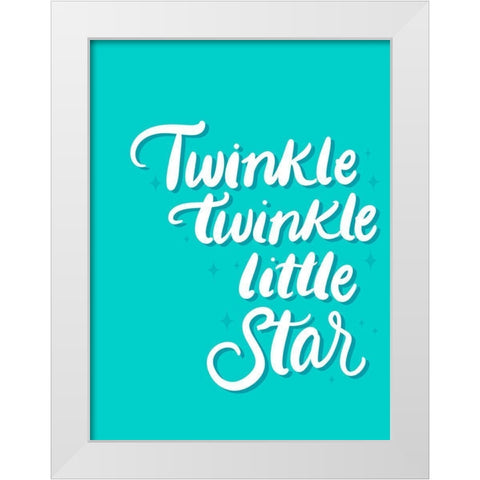 Twinkle White Modern Wood Framed Art Print by Batista, Dee